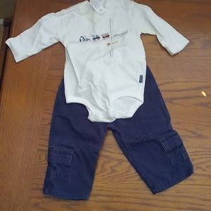 Long sleeve onsie and cargo pants set